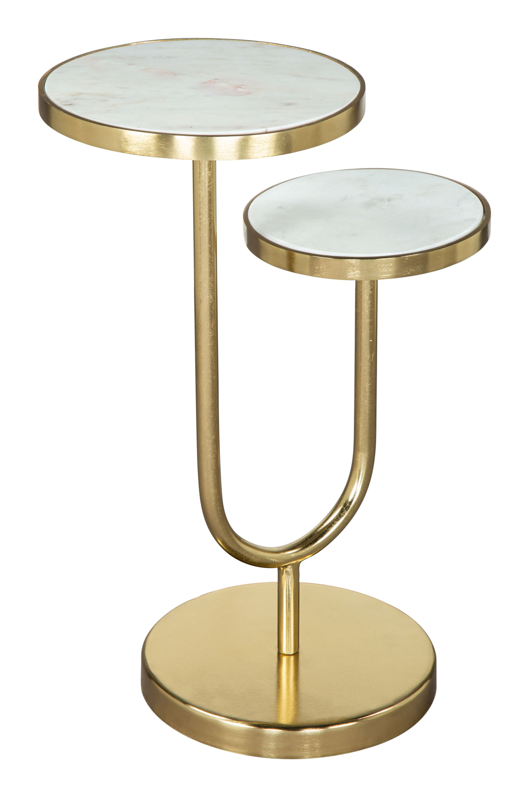 Zuo Marc Side Table White & Gold