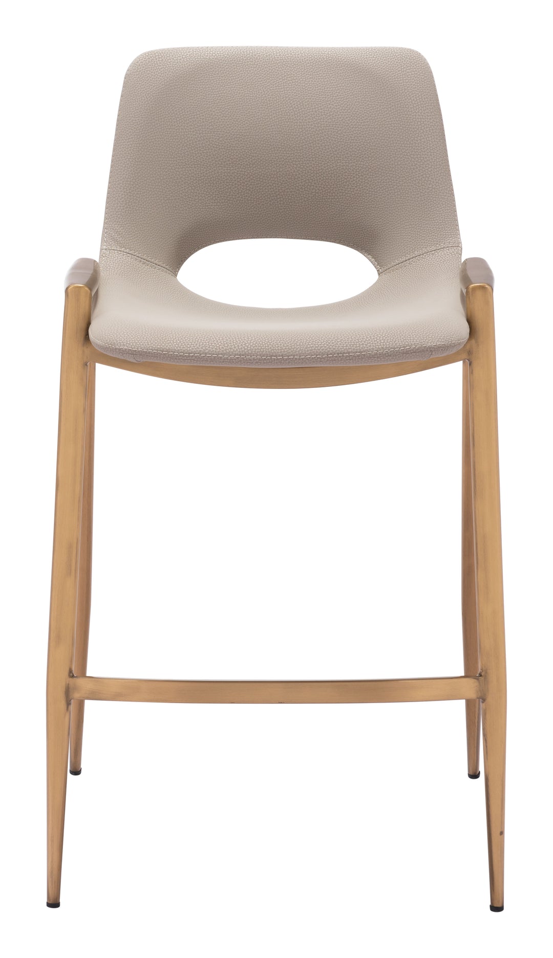 Zuo Desi Counter Stool (Set of 2) Beige & Gold