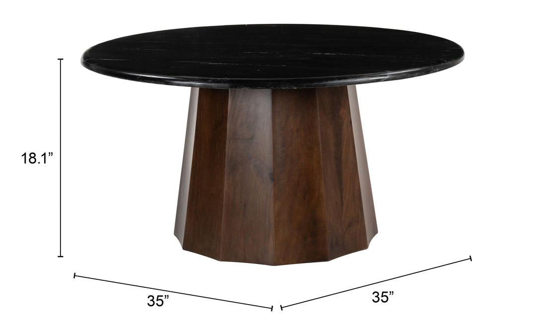 Zuo Aipe Coffee Table Black & Brown