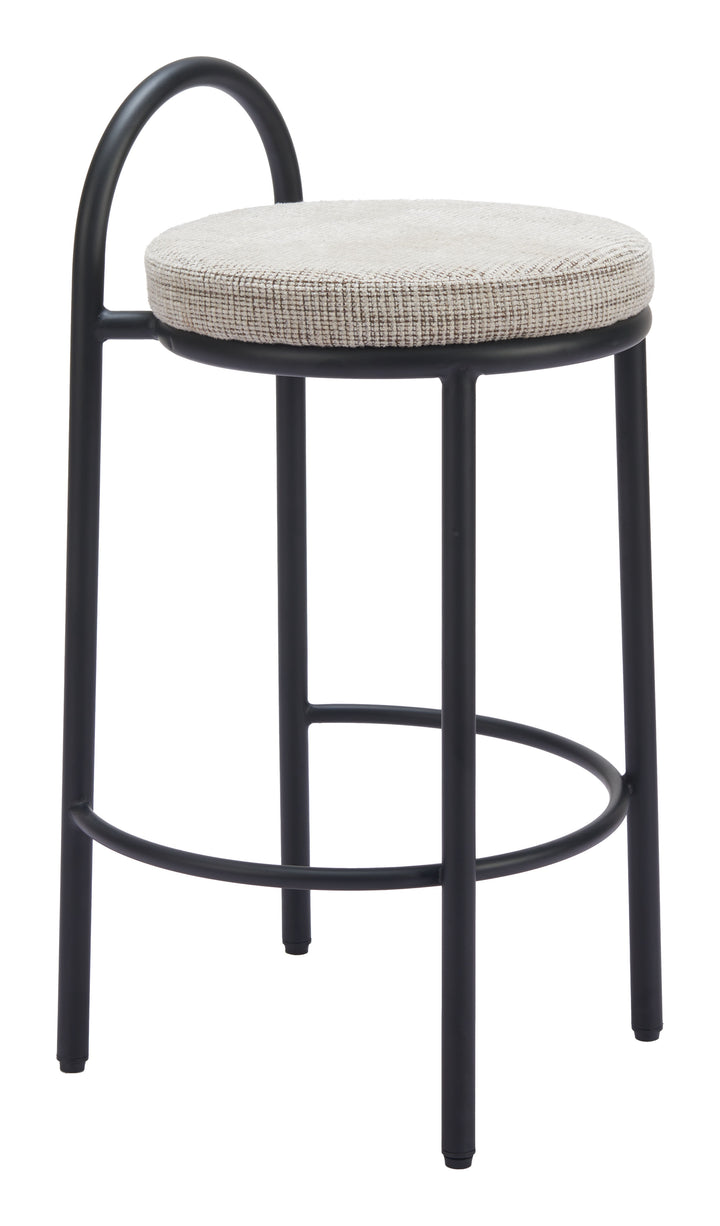 Zuo Sisal Counter Stool (Set of 2) Beige Tweed