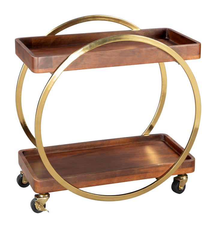 Zuo Arenas Bar Cart Brown