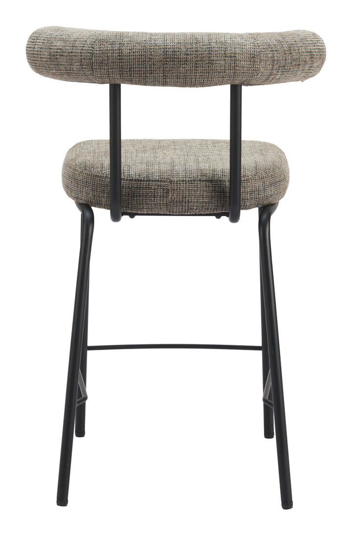 Zuo Kede Counter Stool Green Tweed