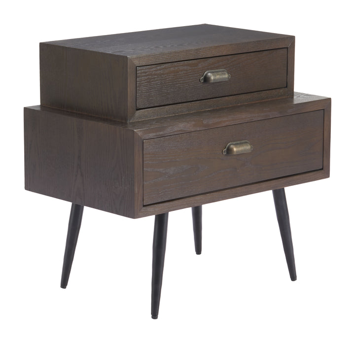 Zuo Mechy Side Table Brown