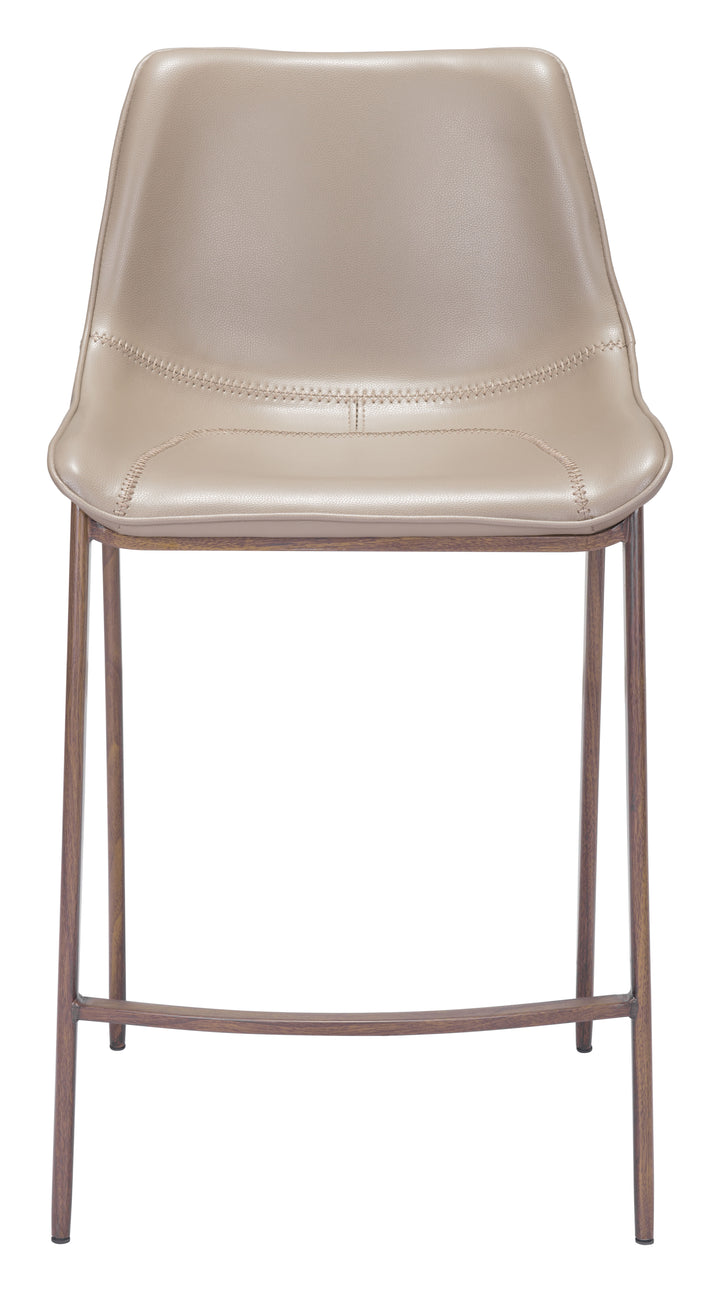 Zuo Magnus Counter Stool (Set of 2) Brown & Walnut