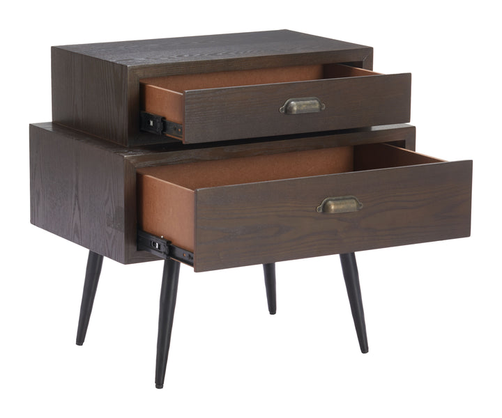 Zuo Mechy Side Table Brown