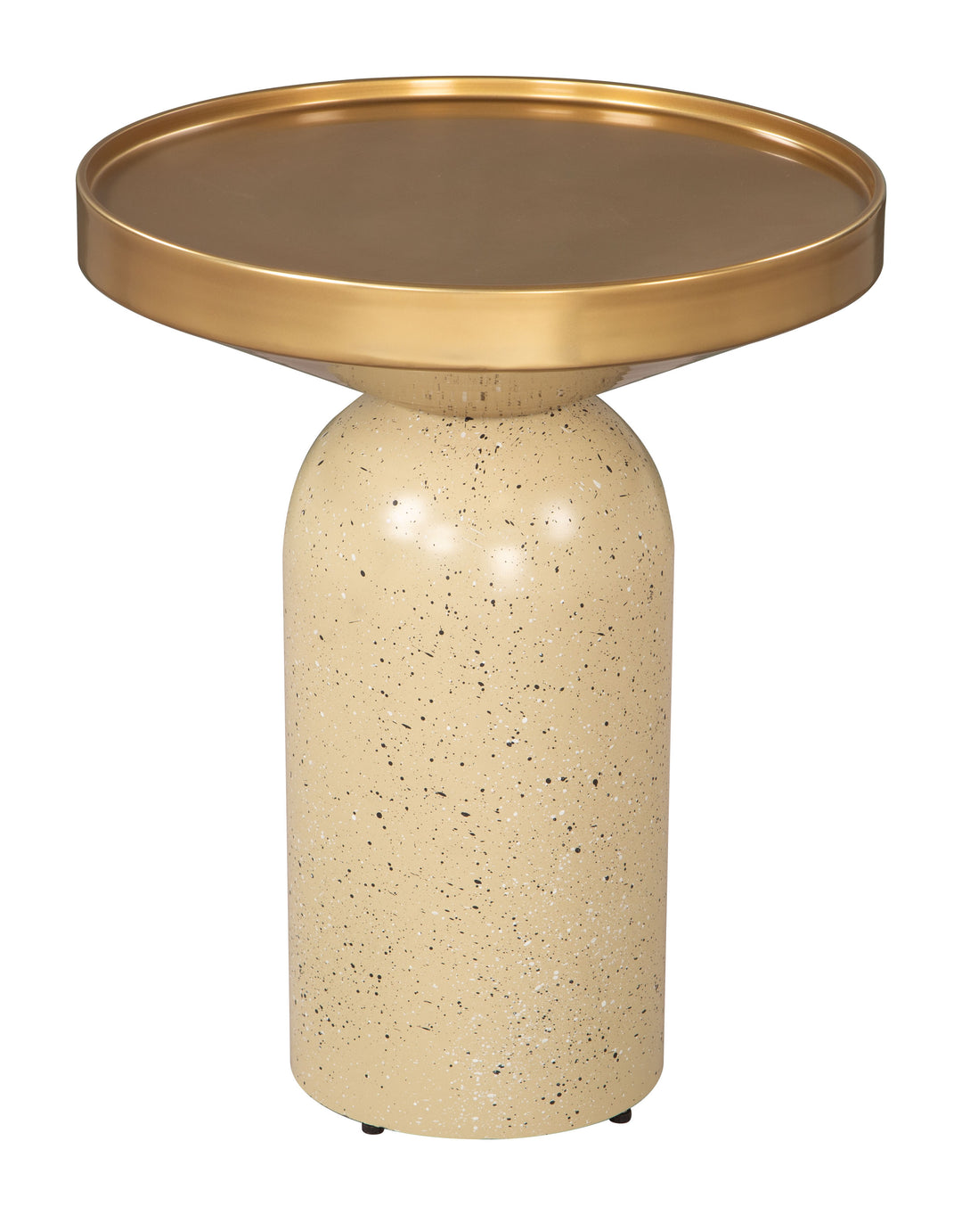 Zuo Cendre Side Table Gold & Beige