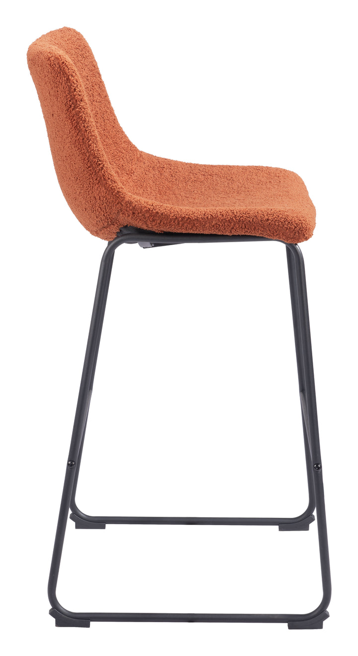 Zuo Smart Barstool (Set of 2) Burnt Orange