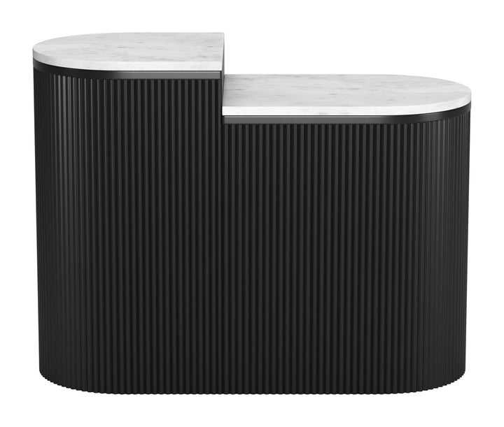 Zuo Ormara Side Table Set (2-Piece) White & Black