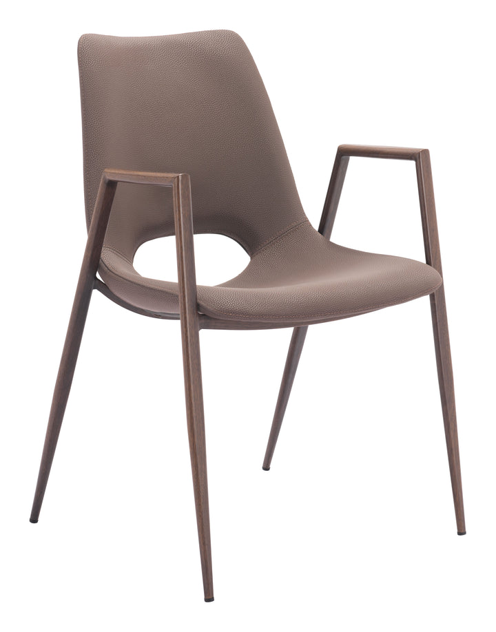 Zuo Desi Dining Chair (Set of 2) Brown & Walnut