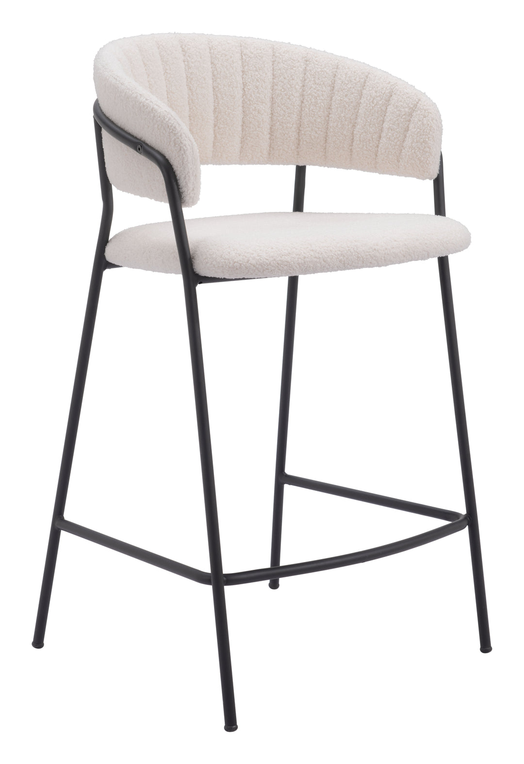 Zuo Josephine Counter Stool (Set of 2) Cream