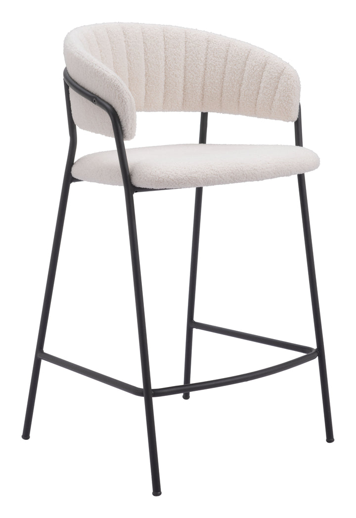 Zuo Josephine Counter Stool (Set of 2) Cream