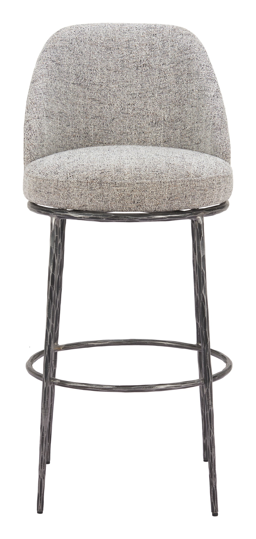 Zuo Nordhavn Swivel Barstool Gray