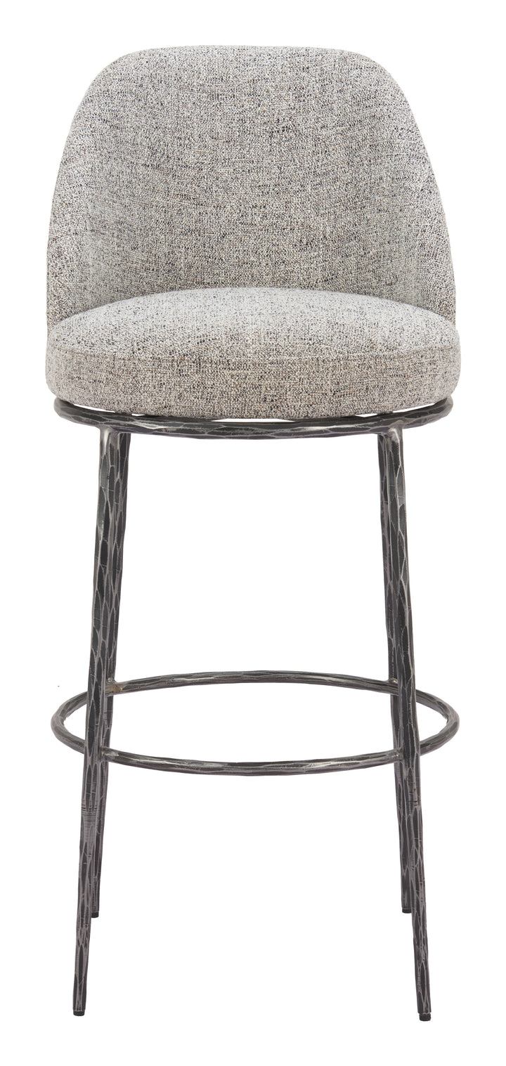 Zuo Nordhavn Swivel Barstool Gray
