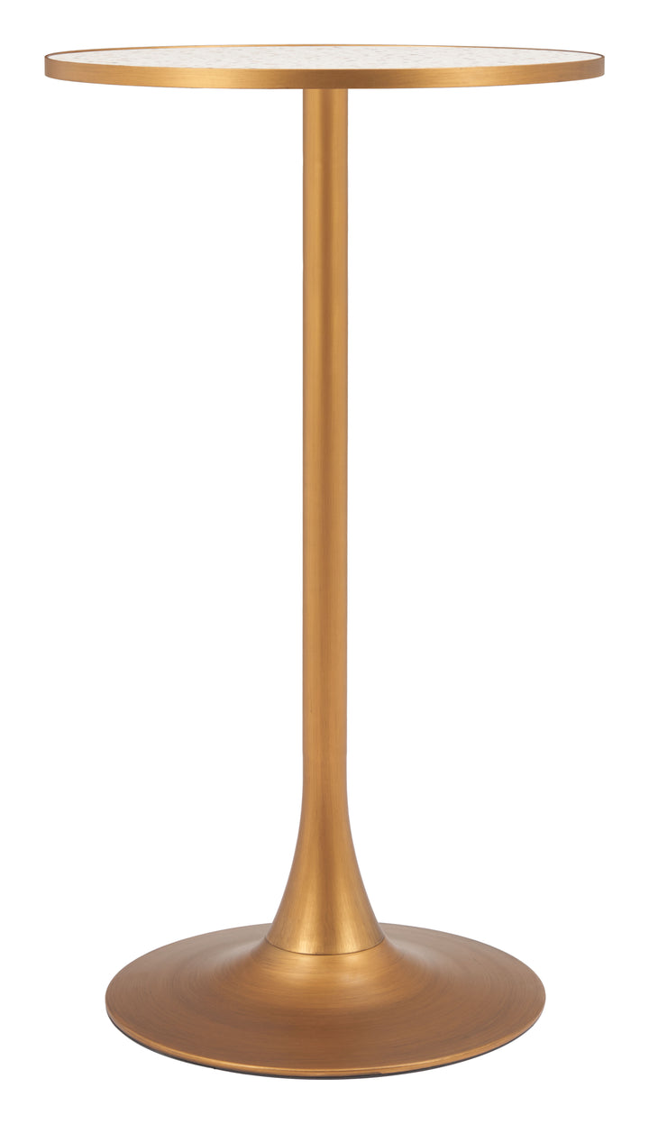 Zuo Bite Bar Table Beige & Gold