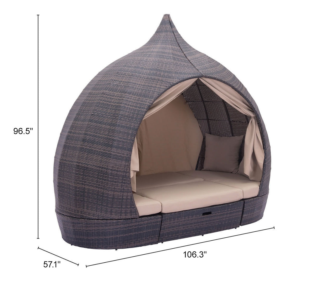 Zuo Majorca Daybed Brown & Beige