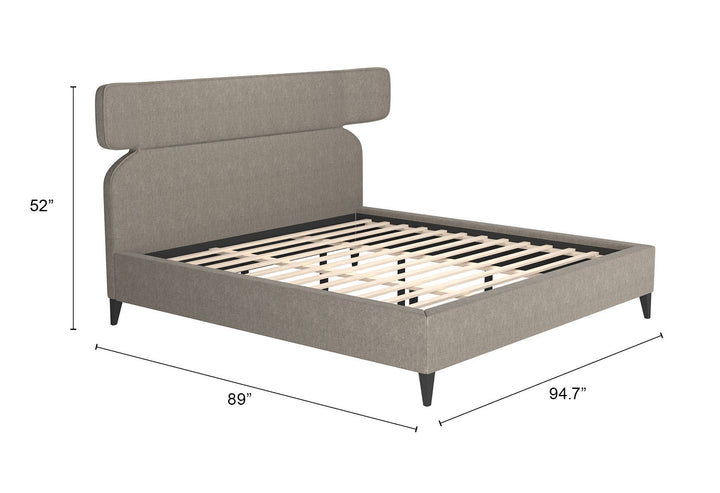 Zuo Dusa King Bed Olive Brown