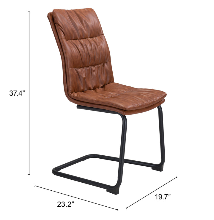 Zuo Sharon Dining Chair (Set of 2) Vintage Brown
