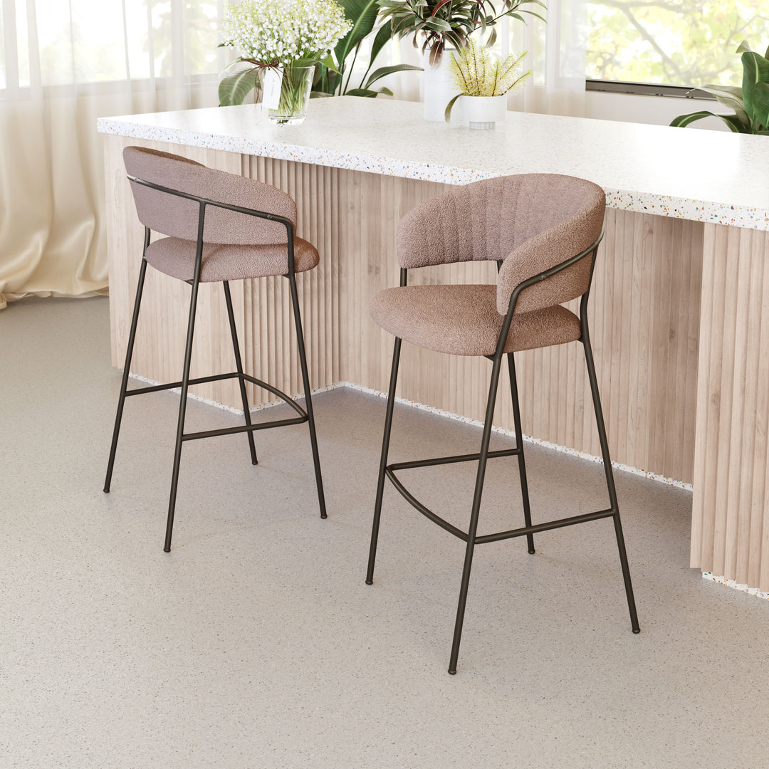 Zuo Josephine Barstool (Set of 2) Brown