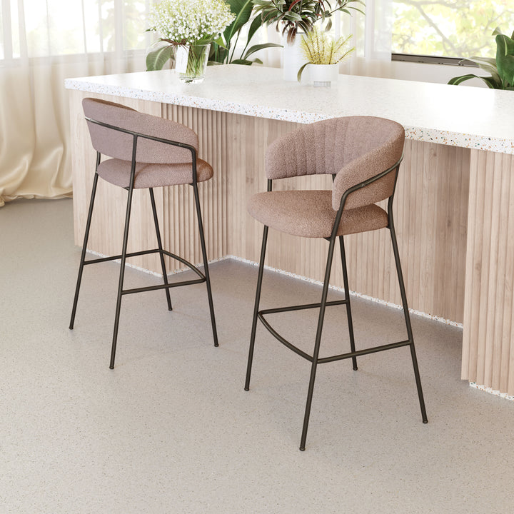 Zuo Josephine Barstool (Set of 2) Brown