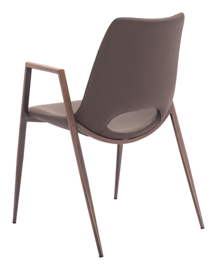 Zuo Desi Dining Chair (Set of 2) Brown & Walnut