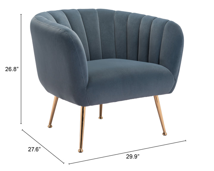 Zuo Deco Accent Chair Gray
