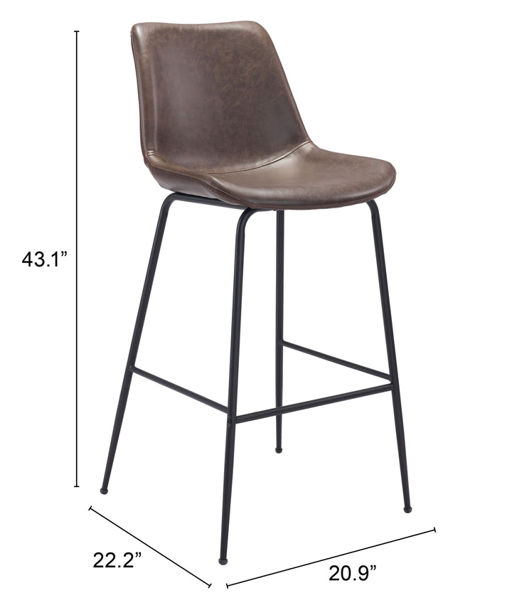 Zuo Byron Barstool Brown