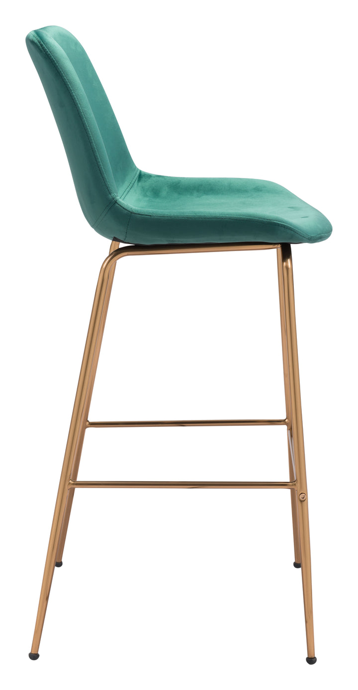 Zuo Tony Barstool Green & Gold