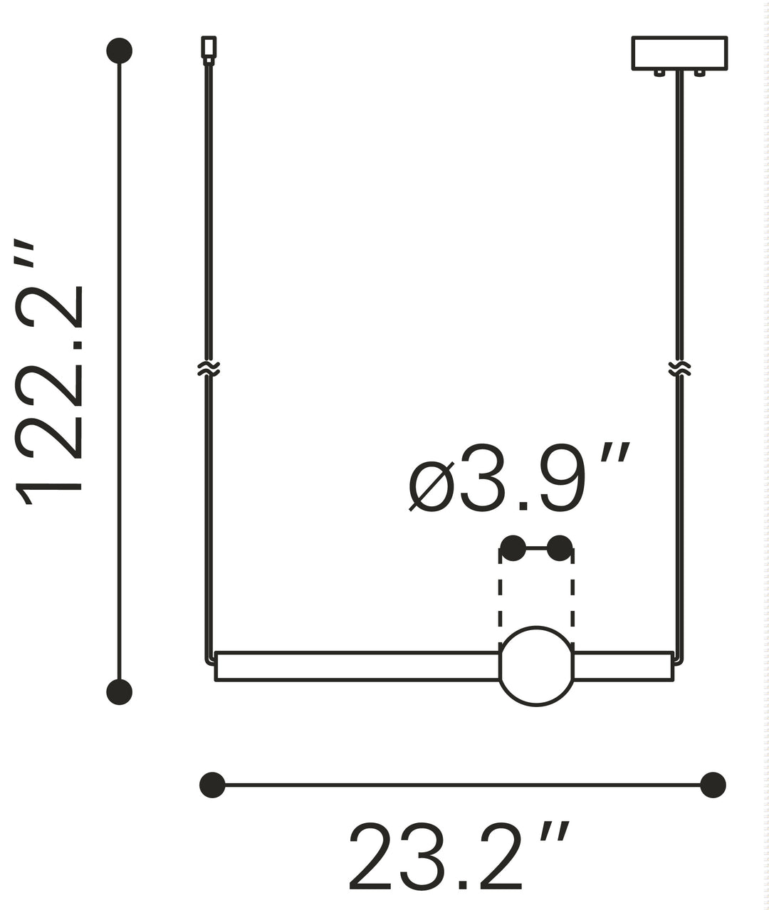 Zuo Adeo Ceiling Lamp Brass