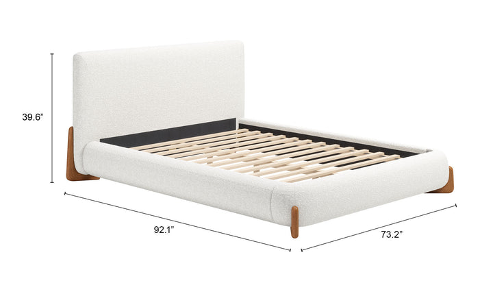 Zuo Baris Queen Bed Ivory