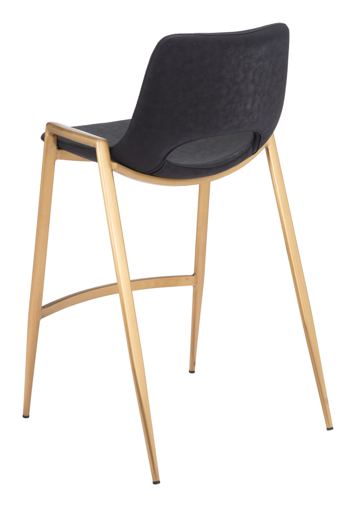 Zuo Desi Counter Stool (Set of 2) Black & Gold