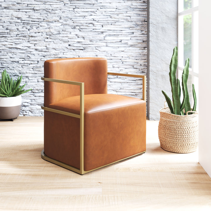 Zuo Xander Accent Chair Brown