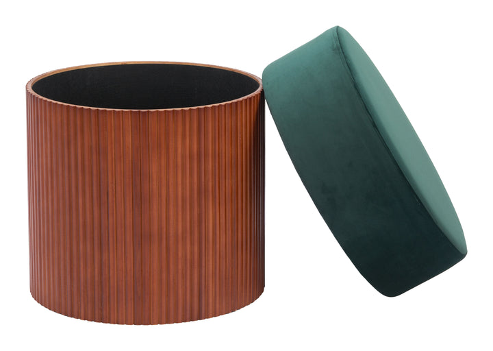 Zuo Boto Storage Ottoman Green