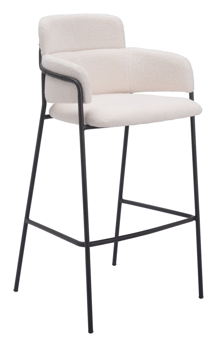 Zuo Marcel Barstool (Set of 2) Cream