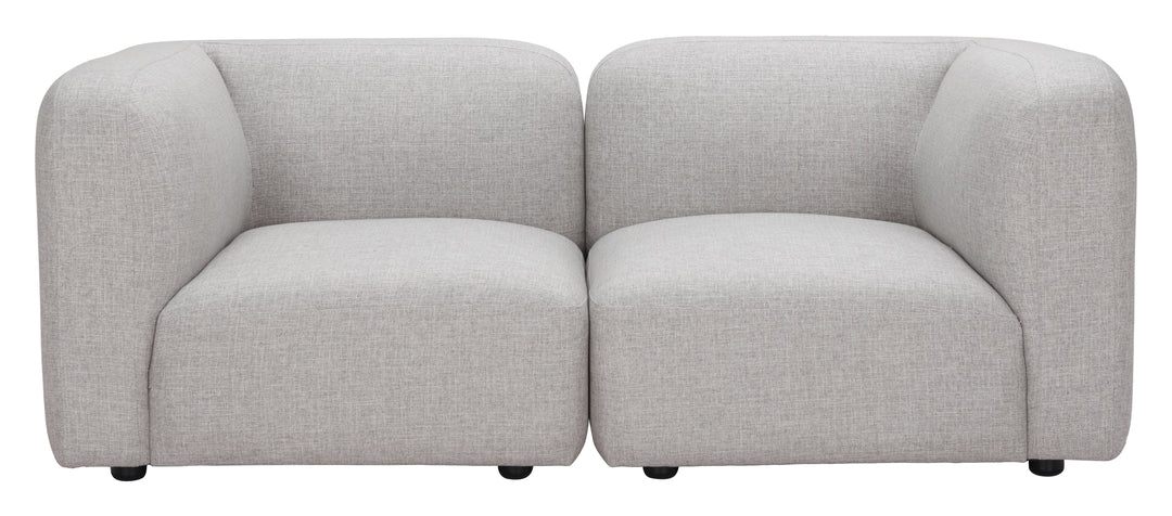 Zuo Biak Corner Chair Gray