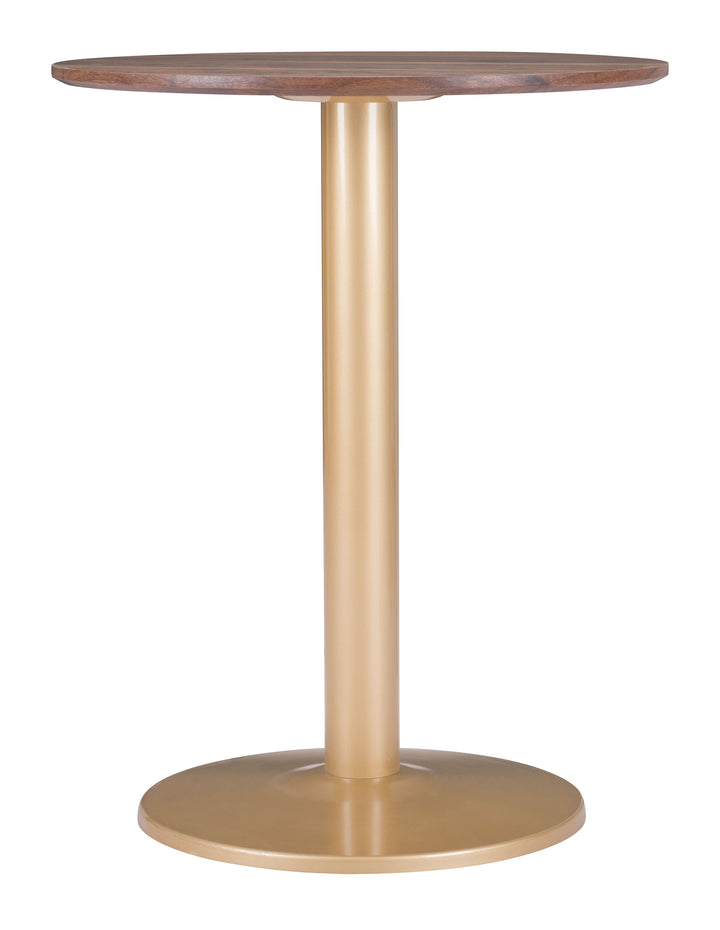 Zuo Alto Bistro Table Brown & Gold