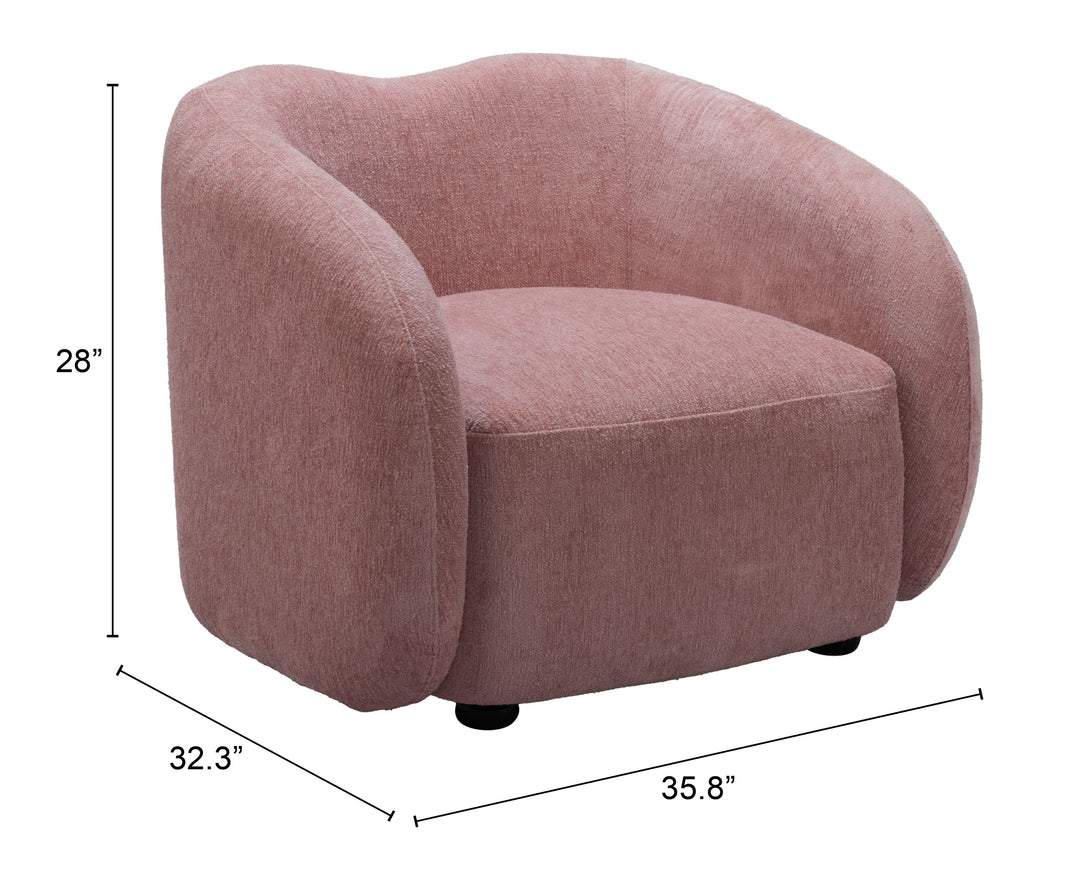 Zuo Tallin Accent Chair Mauve Pink