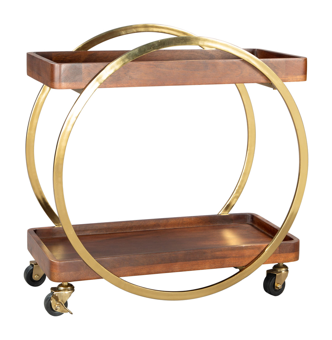 Zuo Arenas Bar Cart Brown