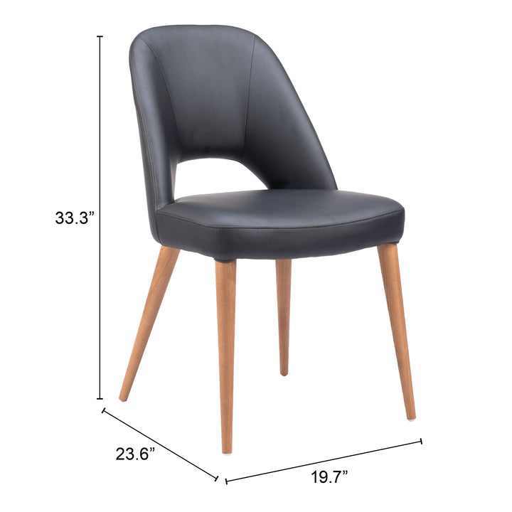 Zuo Leith Dining Chair (Set of 2) Black