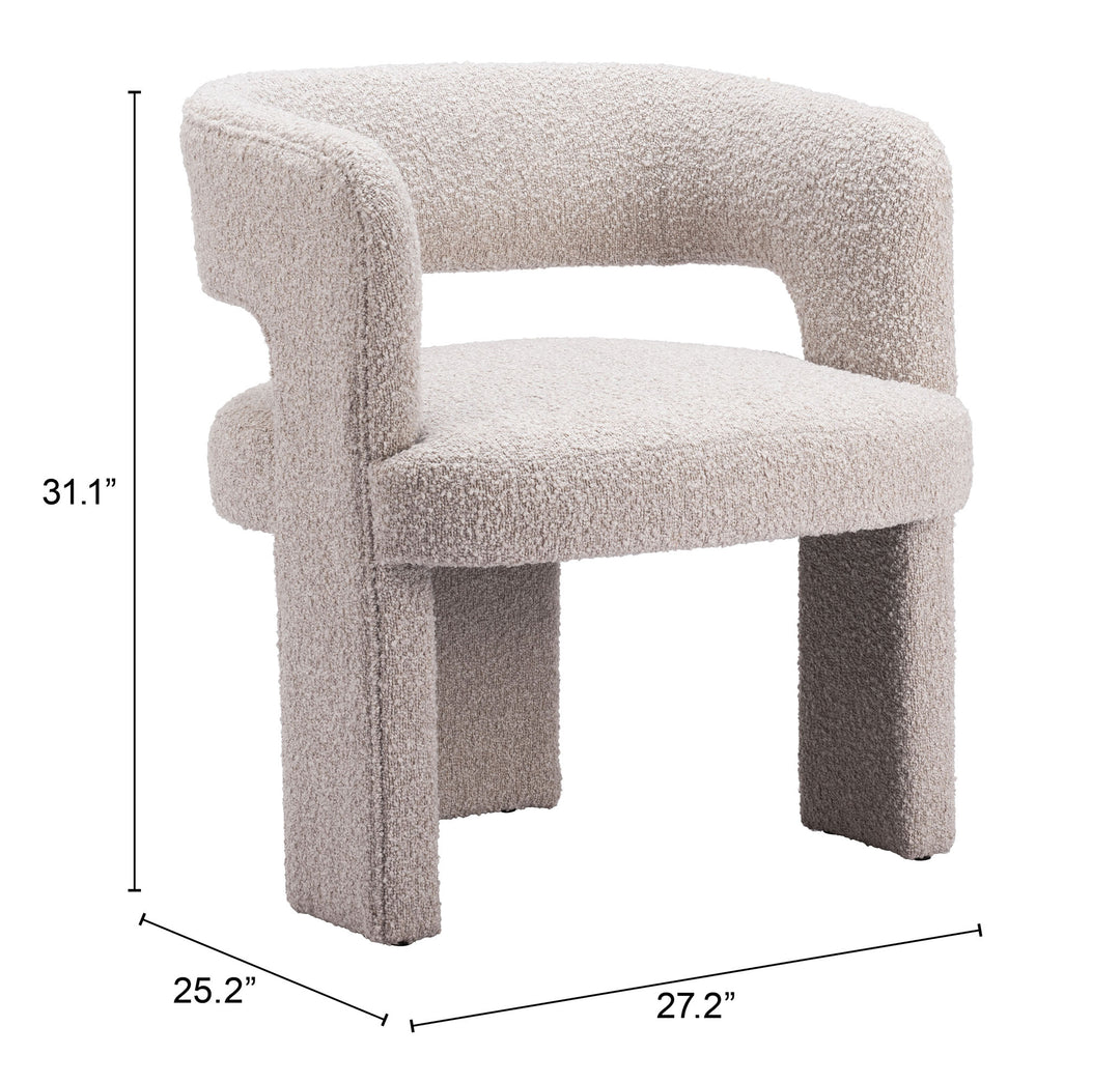 Zuo Java Accent Chair Sandy Beige