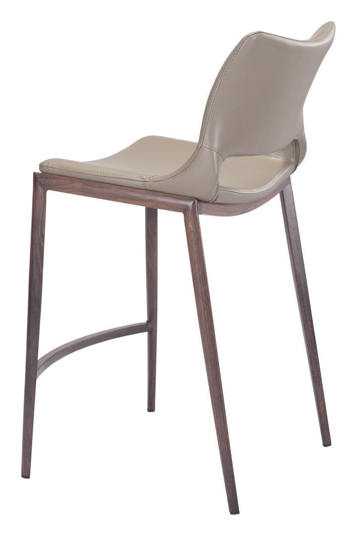 Zuo Ace Counter Stool (Set of 2) Brown & Walnut