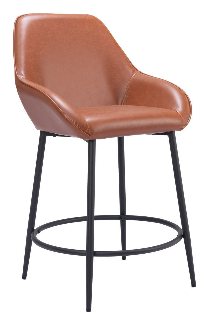 Zuo Vila Counter Stool (Set of 2) Brown