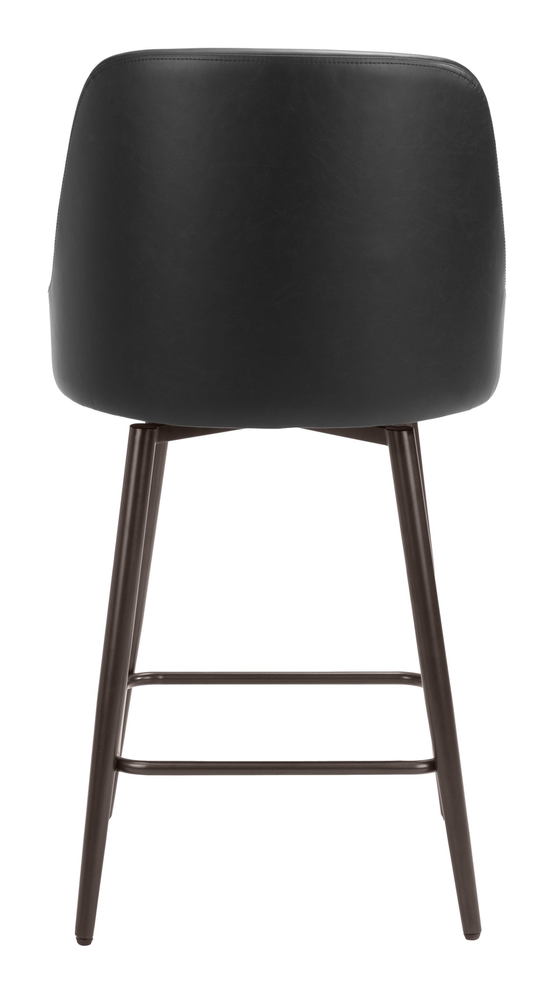 Zuo Keppel Swivel Counter Stool Black & Bronze
