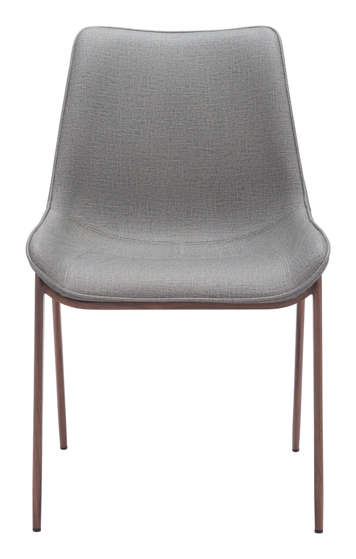 Zuo Magnus Dining Chair (Set of 2) Slate Gray & Walnut