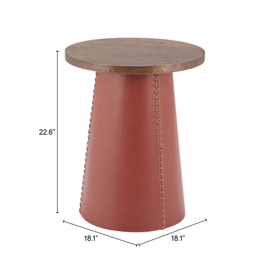 Zuo Dikis Side Table Brown