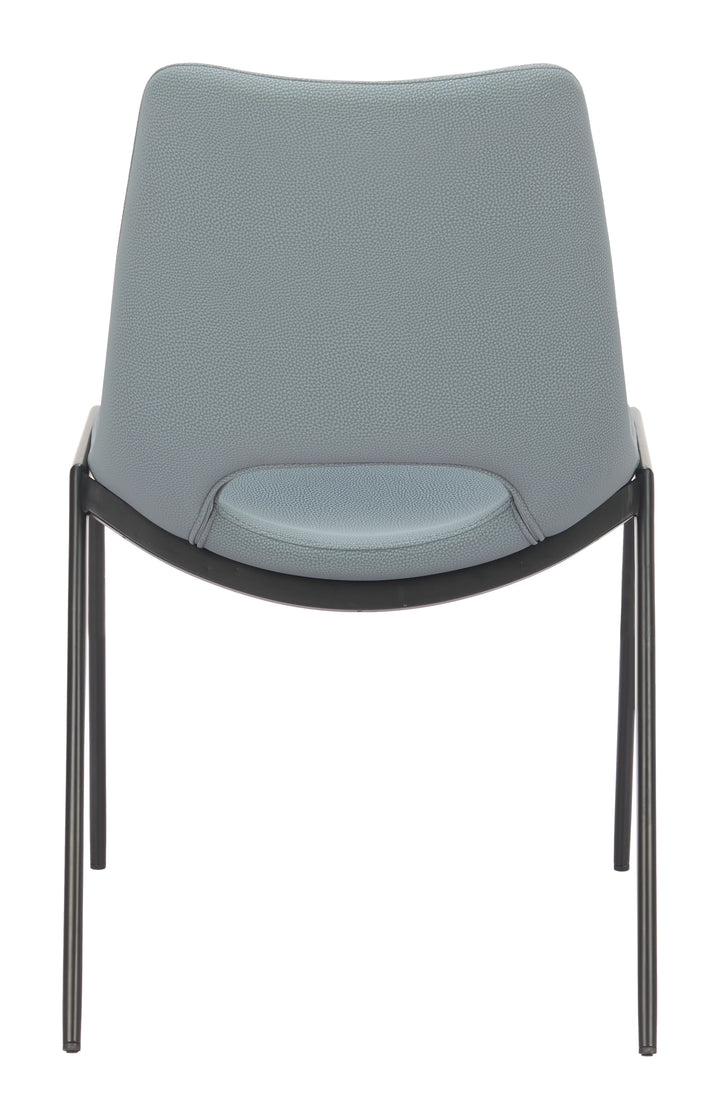 Zuo Desi Armless Dining Chair (Set of 2) Azure Gray