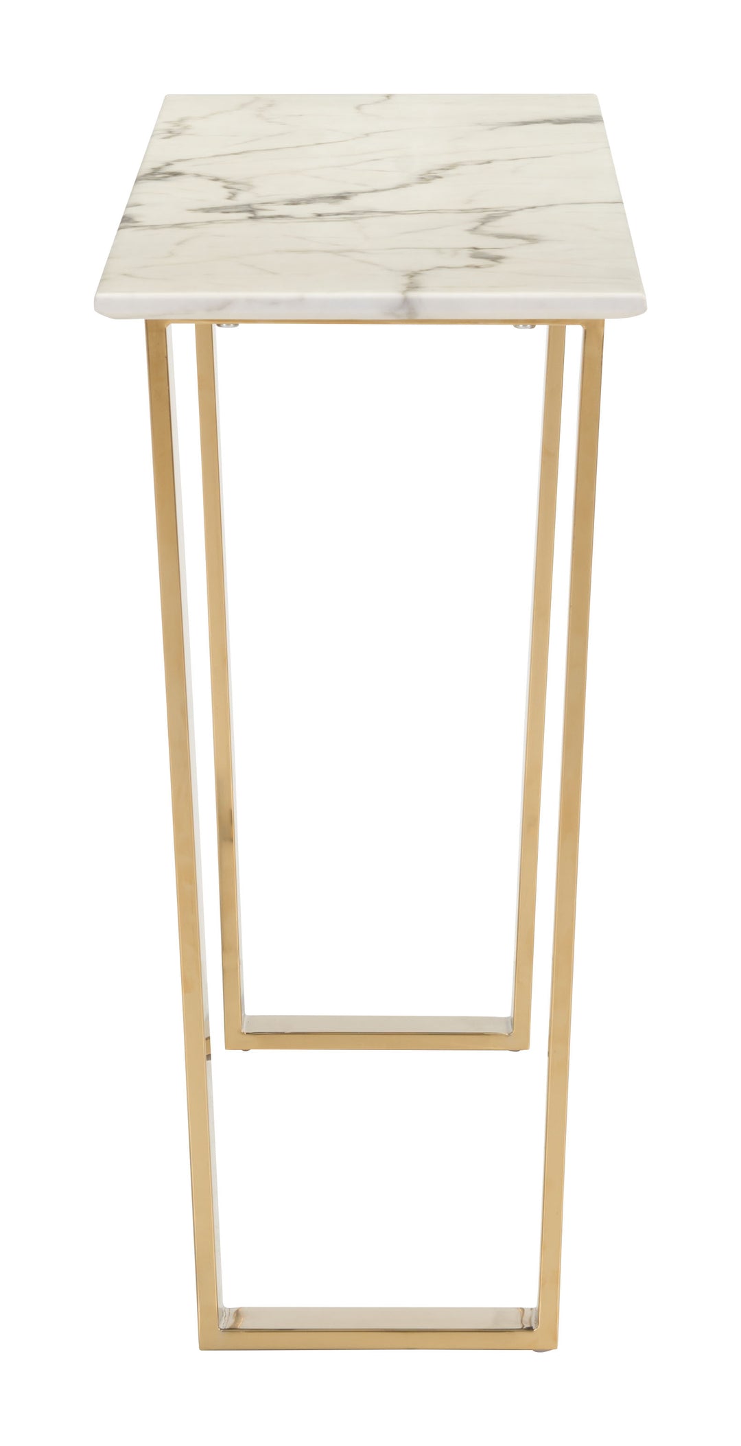 Zuo Atlas Console Table White & Gold