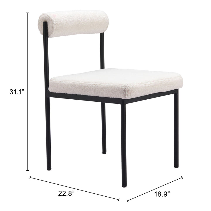 Zuo Livorno Dining Chair Ivory