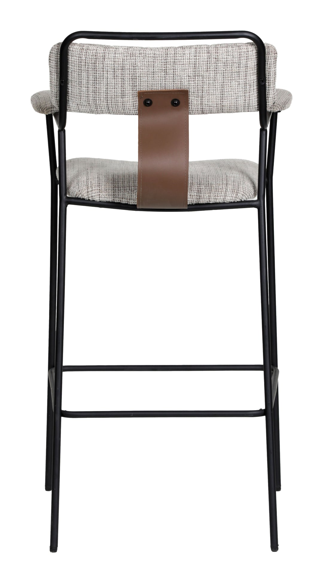 Zuo Couva Barstool (Set of 2) Gray Tweed