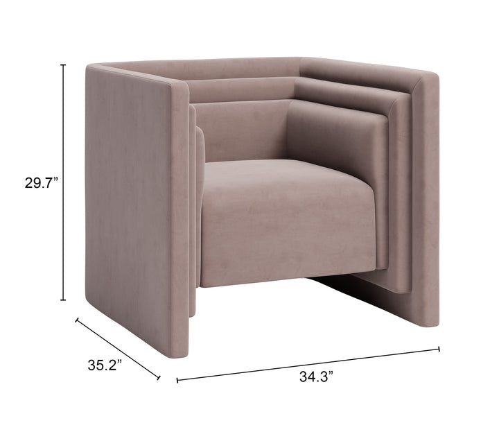 Zuo Trippel Armchair Taupe