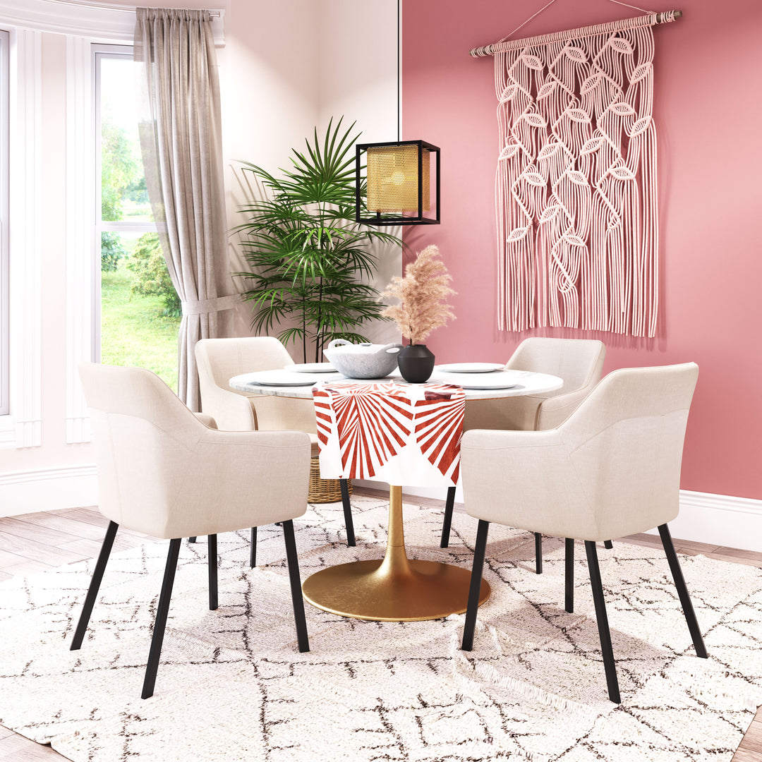Zuo Adage Dining Chair (Set of 2) Beige